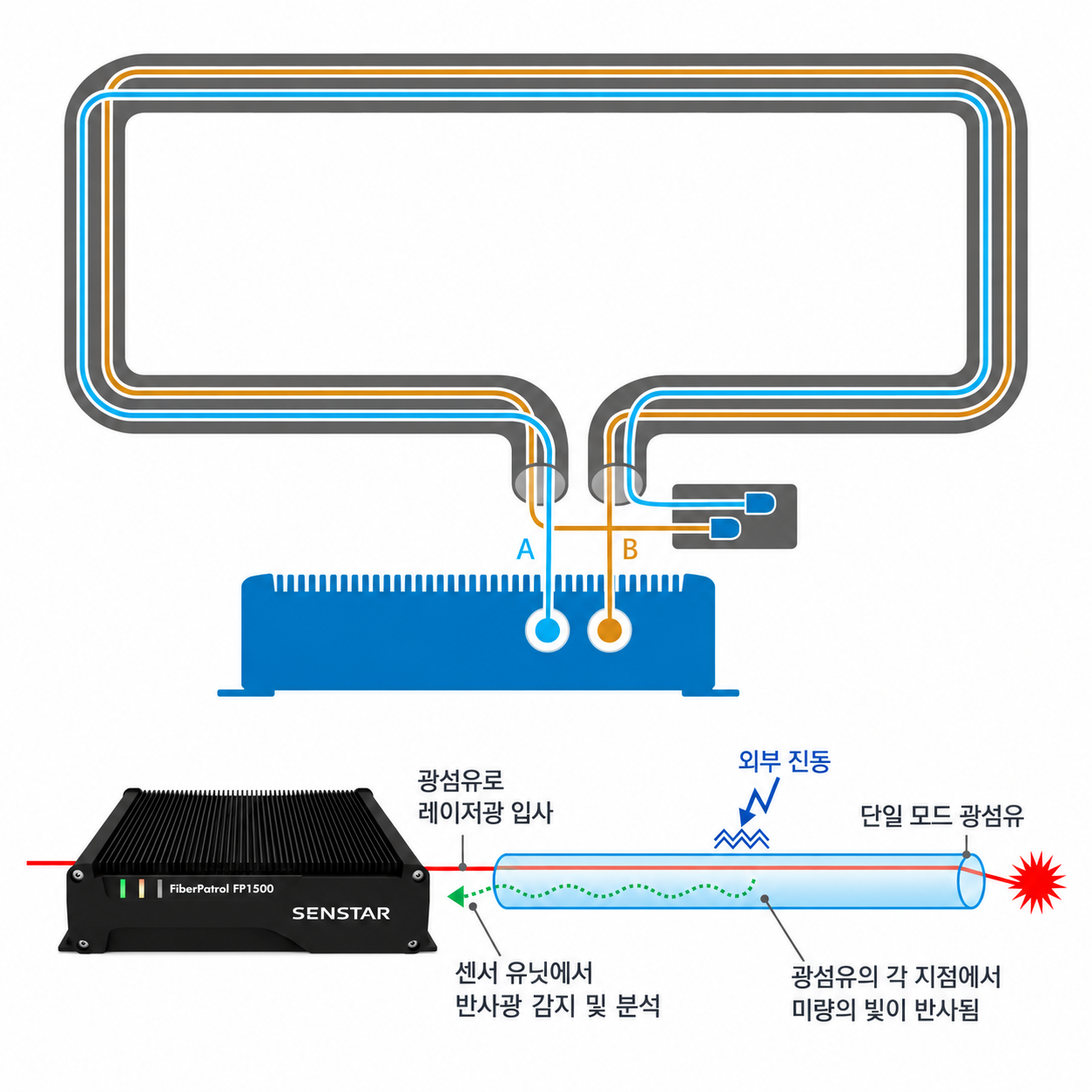 FP1500 광섬유 레이저 펄스·반사광 측정 원리